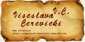 Višeslava Čerevicki vizit kartica